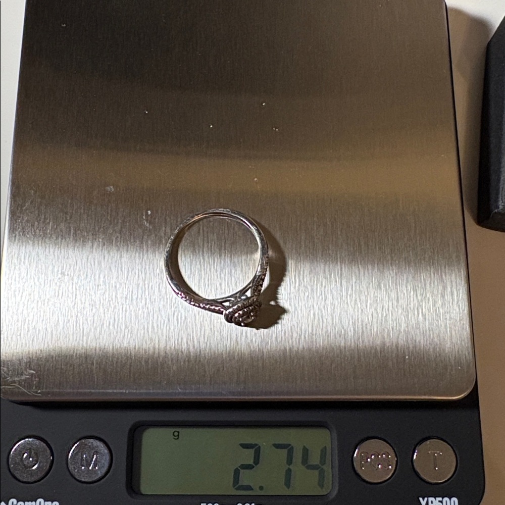 SOLD! 1ct TW Diamond 10K White Gold Dbl Sq Halo Twisted Shank Scroll Bskt Zales - Picture 14 of 14
